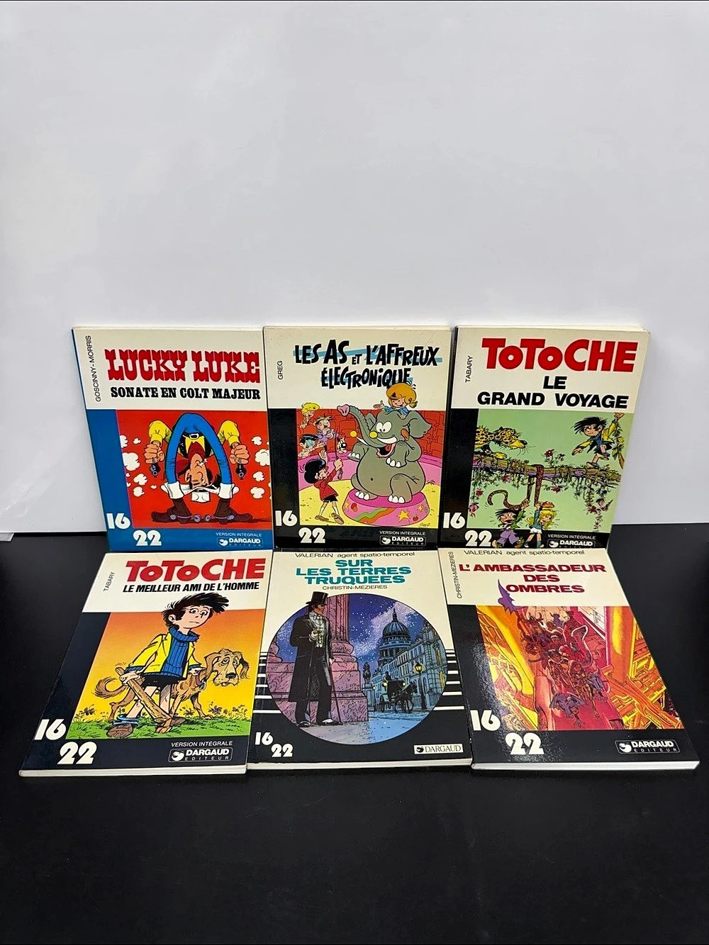 Vintage Dargaud 16/22 French Comic Books BD Lot of 6 Lucky Luke Valérian Totoche